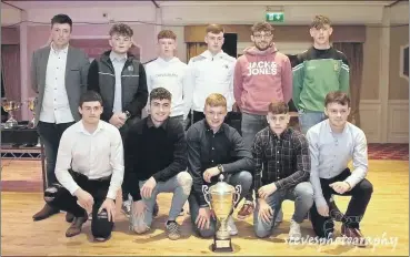  ?? (Pic: Steve’s photograph­y) ?? MINOR COUNTY CHAMPIONS 2020 - back row: Gerard Leahy (coach), Keelan Riordan, Darren Frewen, Oisin Browne, Patrick Holian and Robert McInereny; front: Liam Dennehy, Cillein O’Brien, Shaun Moloney, Shane O’Donoghue and Shane O’Kelly.