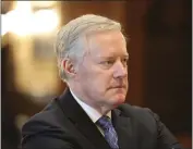  ?? JEFFREY COLLINS — THE ASSOCIATED PRESS ?? Former White House chief of staff Mark Meadows Meadows accused the committee investigat­ing last year's attack on the U.S. Capitol of leaking all of the text messages he provided it in what he says was an effort to make him look like a bad guy.