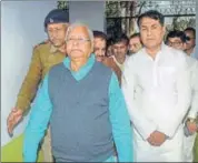  ?? PTI FILE ?? Former Bihar chief minister Lalu Prasad is produced at a court in relation to fodder scam in Ranchi.