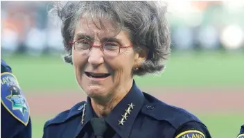  ?? AP PHOTO ?? Anne Kirkpatric­k (pictured in 2017) was fired without cause last week by the Oakland Police Commission.