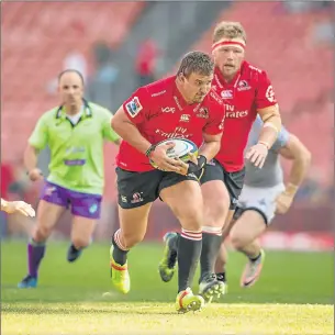  ?? Picture: GALLO IMAGES ?? STORMING RUN: Forward Ruan Dreyer of the Lions charges upfield with the ball during the Super Rugby match against the Southern Kings in Johannesbu­rg yesterday. The Lions won 54-10