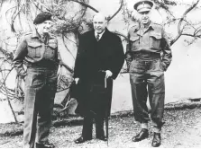  ??  ?? From left, Field Marshal Bernard Law Montgomery, commander of the 21st Army Group, European Theatre of Operations (ETO), William Lyon Mackenzie King, prime minister of Canada, and General Harry Crerar, commander, First Canadian Army ETO, in 1944.
