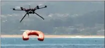 ?? PICTURE: REUTERS ?? A drone in a sea-rescue exercise.