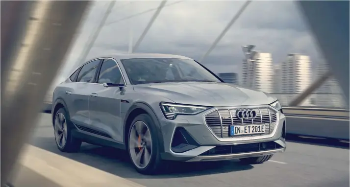  ?? El Audi Sportback es la punta de lanza de la marca alemana hacia la electromov­ilidad. Audi/La República ??