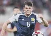  ??  ?? 2 Oliver Burke, Scotland’s £13m man, made his internatio­nal debut on Sunday night, playing 65 minutes of the 5-1 World Cup qualifying win against Malta.