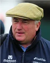  ??  ?? Trainer Paul Nicholls has high hopes for today’s racing