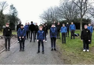  ??  ?? The students from De La Salle, Dundalk, who engaged with residents of Dealgan House nursing home for their project