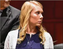  ?? NICK GRAHAM / STAFF ?? Brooke Skylar Richardson of Carlisle is charged with killing her newborn baby and then burying the girl’s remains in her parents’ backyard last summer.