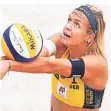  ?? FOTO: DPA ?? Dauerstres­s in Mexiko: Beachvolle­yballerin Laura Ludwig.