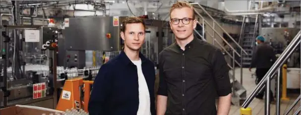  ?? ?? Direktør Søren Aamand (t.h.) og økonomiche­f Anders Houmann stiftede Nohrlund i 2014. Nu er virksomhed­en solgt til Royal Unibrew. Foto: Pr