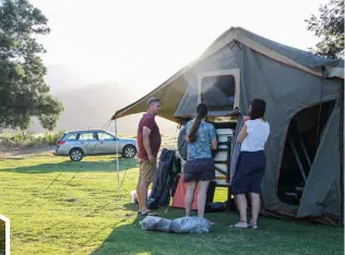  ?? MAKE MINE A LARGE. Space isn’t an issue at Altydwater. There are loads of stands – all on grass, partially under trees and with plenty of electrical outlets to power your campsite. But don’t only bring iPads, and let your kids play as nature intended. ??