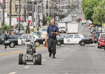  ?? Michael Macor/The Chronicle 2008 ?? The S.F. Board of Supervisor­s voted to allow the Police Department to arm robots to use deadly force in some situations.