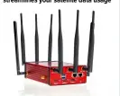  ?? ?? Mailasail’s Red Box Pro Ultra router streamline­s your satellite data usage