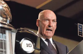  ?? TAE-GYUN KIM, AP ?? Jim Delany, the Big Ten’s commission­er since 1989, helped launch the Big Ten Network in 2007.