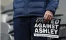  ?? Photograph: Lee Smith/Action Images via Reuters ?? Newcastle fans have regularly protested against Mike Ashley’s ownership of the club.