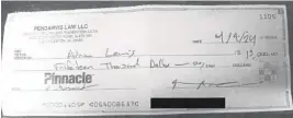  ?? Bland Richter LLP ?? A lawsuit filed by the Bland Richter law firm accuses state representa­tive Marvin Pendarvis of using other client funds drawn from his trust account to pay off client Adrian Lewis.