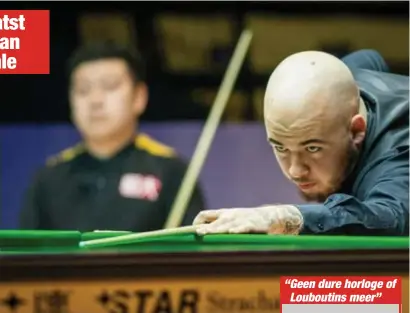  ?? FOTO WORLD SNOOKER ?? Luca Brecel kan goed tegen de druk in China.