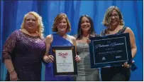  ?? COURTESY OF TEMECULA VALLEY CHAMBER OF COMMERCE ?? The Temecula Valley Chamber of Commerce honored The Scotts Miracle Grow Co. with the Platinum Business of the Year award at its annual awards gala April 2at Pechanga Resort Casino.