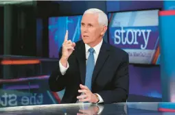  ?? DIA DIPASUPIL/GETTY ?? Former Vice President Mike Pence is fighting a subpoena to testify before a grand jury about former President Trump’s attempts to overturn the 2020 election.