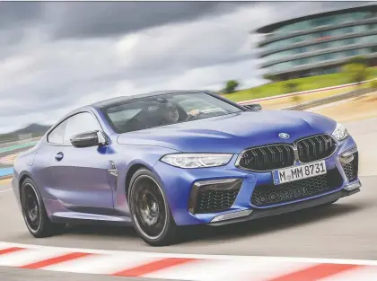  ?? BMW ?? The 2020 BMW M8 showed stellar road holding during a test drive along the Algarve Motorsport­s Park 4.7-kilometre circuit.