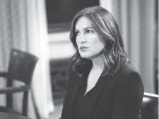  ?? PHOTO BY MICHAEL PARMELEE/NBC ?? Mariska Hargitay is Olivia Benson on “Law & Order: Special Victims Unit,” tonight at 8 and 9 on NBC.
