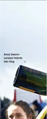  ?? AP ?? Anna SwennLarss­on feierte den Sieg