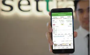  ??  ?? The Settrade app provides investment informatio­n and tools such as historical data and end-of-the-day reports.
