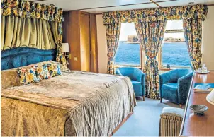  ?? ?? Great Scot! Cabin interiors add to the feeling of luxury on a cruise aboard the Hebridean Princess