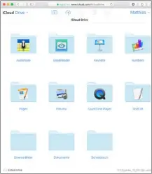  ??  ?? Auf icloud.com gibt es eine App für icloud Drive. So sind Ihre Daten sogar per Browser erreichbar.