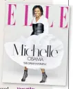  ??  ?? Versatile: Michelle Obama wears hoops on the cover of Elle