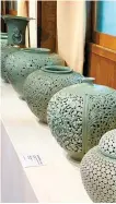  ?? Courtesy of Steven L. Shields ?? Master Kim Seyong’s unique double-walled, carved celadon-style art is prized by collectors worldwide.
