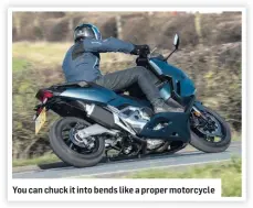  ??  ?? You can chuck it into bends like a proper motorcycle