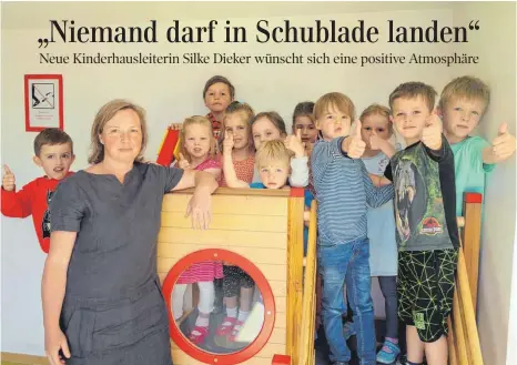  ?? FOTO: KRIEGLER ?? Offen für Neues: Kinderhaus­leiterin Silke Dieker löst Heide Kirschmann ab, die beim Kinderhaus­fest am 17. Juni verabschie­det wird.