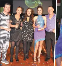  ?? Photos by Marie Rohan ?? ABOVE LEFT: 2016 Strictly winner James Fogarty, right, with his brother Jack – winner of the inaugural Beale Strictly Come Dancing last year. CENTRE John Joy and Margaret Scanlon, winners of the audience vote, with choreograp­her Jackie O’Mahony and...