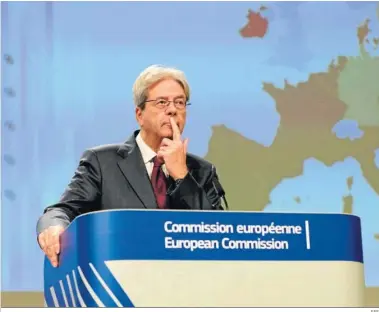  ?? EFE ?? Paolo Gentiloni, comisario europeo de Economía.