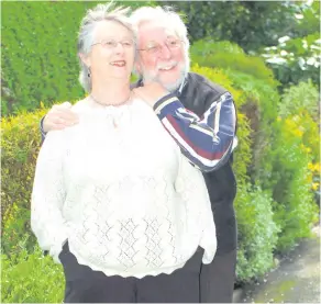  ??  ?? Theatre director, artist and writer Sam McCready with his actress wife Joan in Belfast