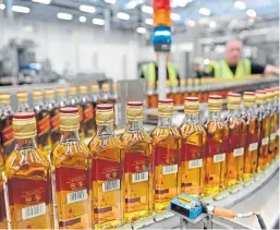  ?? Picture: Kim Cessford. ?? Production at Diageo’s bottling facility in Leven.