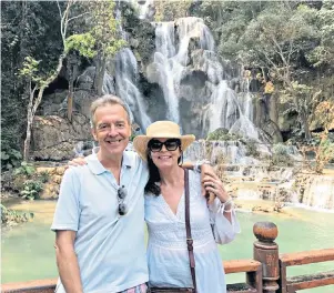 ?? ?? Splashing out: Catherine and Rod enjoy one of many holidays abroad. courtesy of income from Plum Guide