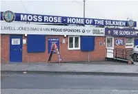  ??  ?? Macclesfie­ld Town’s Moss Rose Ground has had its safety certificat­e re-instated