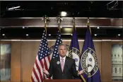  ?? OLIVER CONTRERAS — THE NEW YORK TIMES ?? House Minority Leader Kevin McCarthy speaks about the coronaviru­s relief package on Friday.