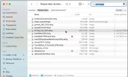  ?? ?? Die Suchfunkti­on des Finder hilft beim Aufspüren von bestimmten Dateiarten wie zum Beispiel Filmen oder Image-dateien.