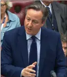  ?? ?? ‘Be smart as well as tough’...Lord Cameron updates peers yesterday