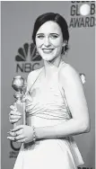  ?? Allen J. Schaben / TNS ?? Rachel Brosnahan won for “The Marvelous Mrs. Maisel.”