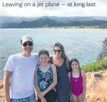  ?? Photo / Supplied ?? Cam Mitchell and Michelle Hurley with daughters, Honor Mitchell, 13, and Alice Mitchell, 10, are looking forward to their transtasma­n trip.