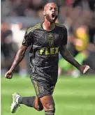  ?? KELVIN KUO/USA TODAY SPORTS FILE ?? Los Angeles FC’S Kellyn Acosta reacts after scoring against Philadelph­ia in the 2022 MLS championsh­ip game.