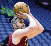  ?? MATTHEW HINTON / AP ?? Former Cleveland Cavaliers forward Kevin Love secured his buyout from the team Saturday and now plans to finish the NBA season with the Miami Heat. Love didn’t play in his last 12 games with the Cavs.