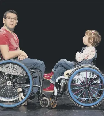  ??  ?? The Super Special Disability Roadshow, starring Robert Softley Gale and Oona Dooks, is a joint project between Imaginate and Birds Of Paradise Theatre company