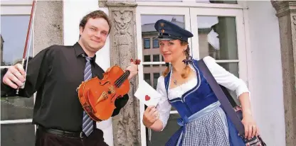  ?? FOTO: STADT NEUSS ?? Désirée Brodka und Dmitry Pichugin traten vor einer Woche in Neuss auf und sind heute Abend in Düsseldorf zu erleben.