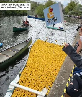  ?? ?? STARTER’S ORDERS: The race featured 1,384 ducks