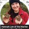  ??  ?? Hannah Lee of the Marine Conservati­on Society